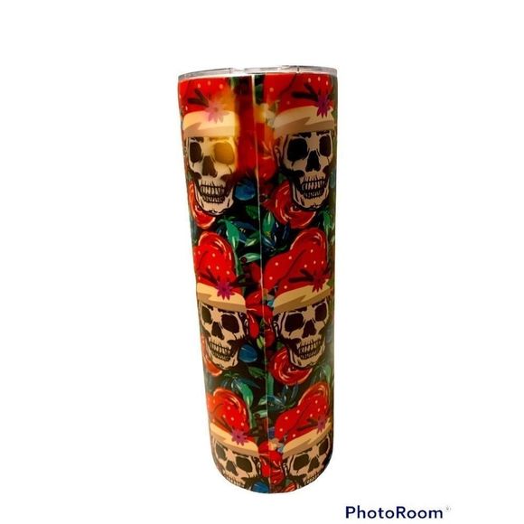 20oz Tumbler, Insulated Stainless Steel Travel Mug | Festive Christmas Design - Picture 2 of 4